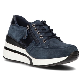 Sneakers in pelle Filippo DP3176/21 Nv blu navy