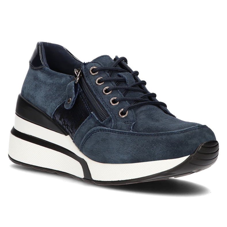 Sneakers in pelle Filippo DP3176/21 Nv blu navy