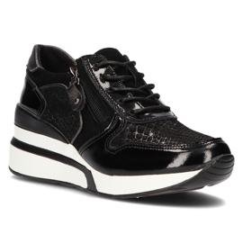 Sneakers in pelle Filippo DP3166/21 Bk nere nero