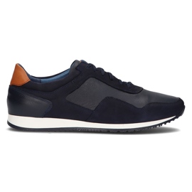 Scarpe in pelle Filippo 1755 blu navy