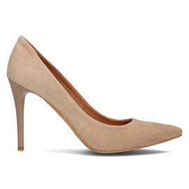 Décolleté in pelle Filippo 956 camoscio beige