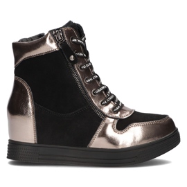 Stivale in pelle Filippo DBT3148/21 Bk Gn nickel scuro nero argento