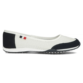 Scarpa in pelle Filippo DP142/22 Wh Nv bianco e blu navy