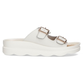 Ciabatte in pelle Filippo DK3599 / 22 Wh bianche bianco