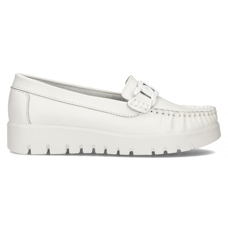 Mocassini in pelle Filippo DP3334/22 Wh bianco bianca