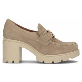 Scarpe in pelle Filippo 20097 Taupe grigio