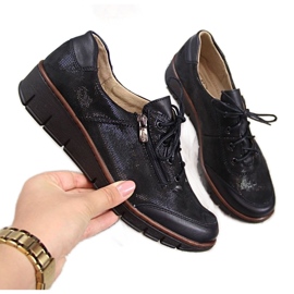 Scarpa in pelle Helios W H334 nero lucido