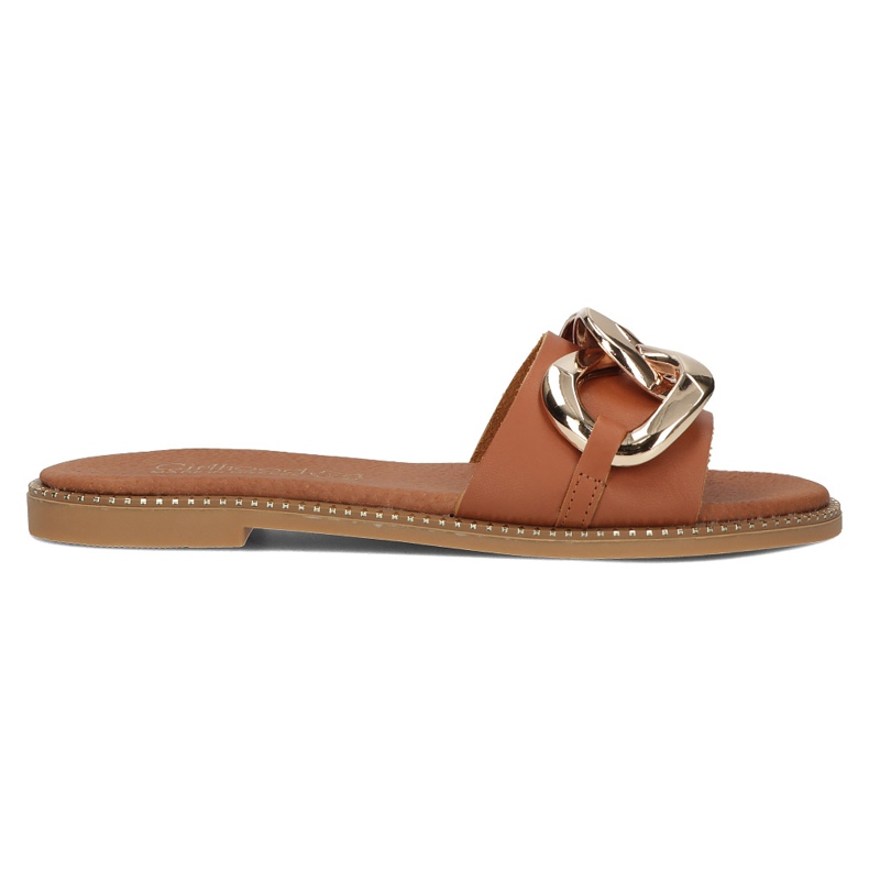 Ciabatte in pelle Filippo LH-180 Camel marrone