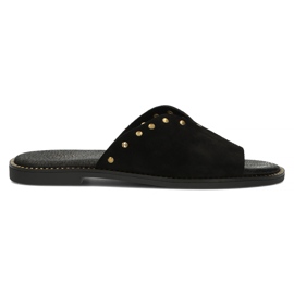 Ciabatte Filippo LH-425 in pelle nere nero