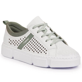 Scarpe traforate in pelle Rieker W RKR509 bianco bianca