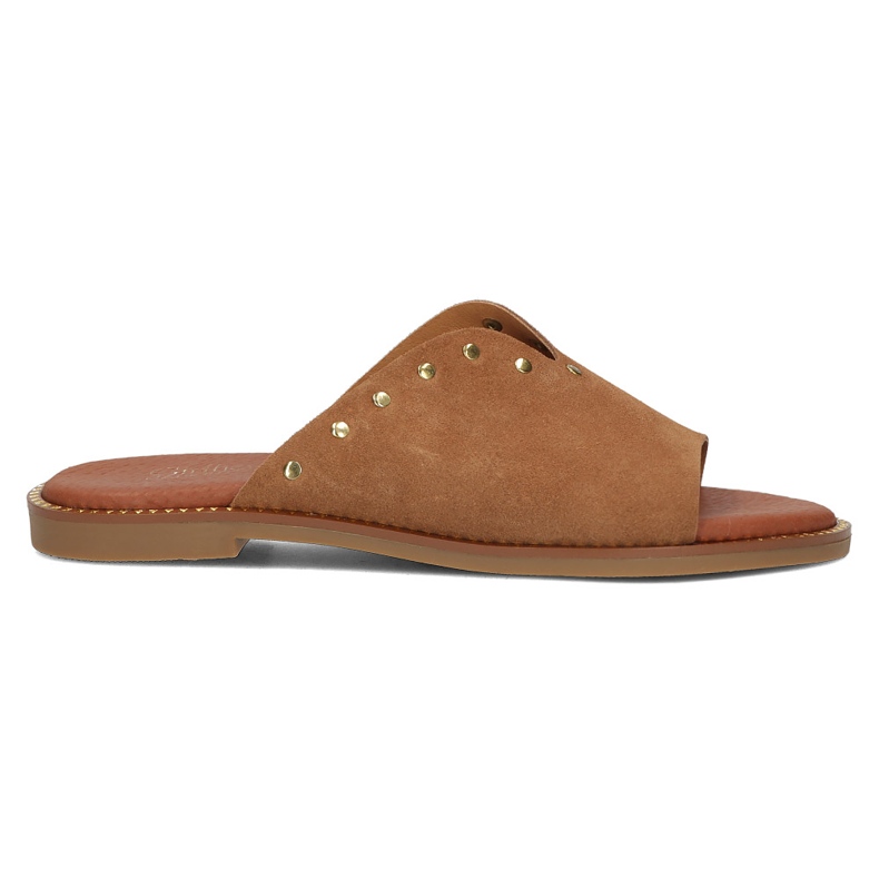 Ciabatte in pelle Filippo LH-425 Camel marrone
