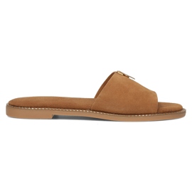 Ciabatte in pelle Filippo LH-200 Camel marrone