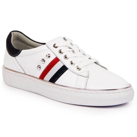 Scarpe sneakers in pelle Vinceza W JAN87 bianche bianco