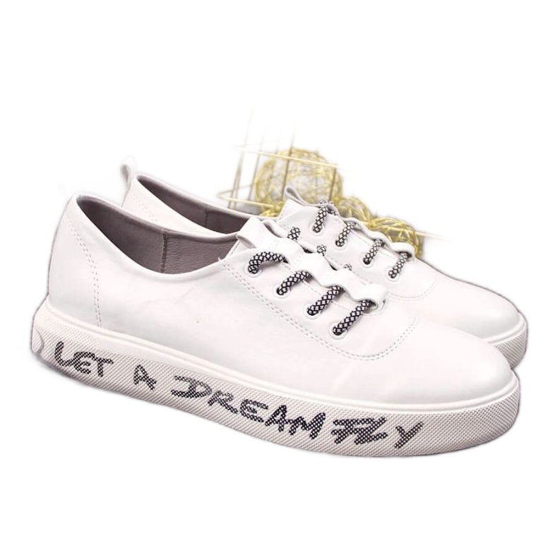 Sneakers sportive sulla piattaforma S. Barski W OLI145 bianche bianca