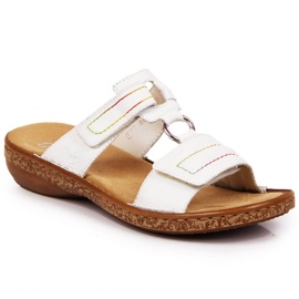 Velcro in pelle Rieker W RKR511 bianco bianca
