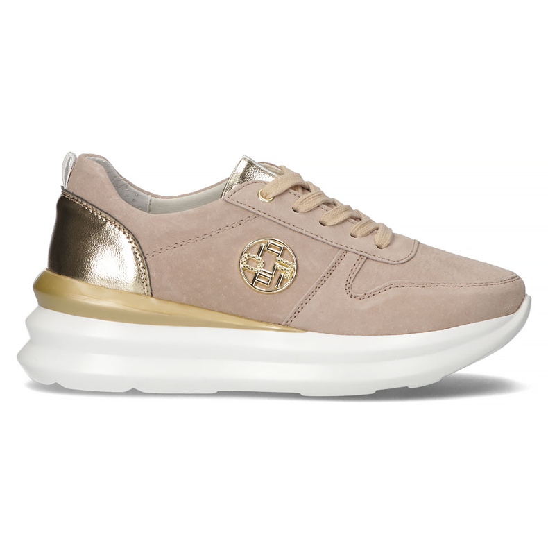 Sneakers in pelle Filippo DP3505/22 Be beige d'oro