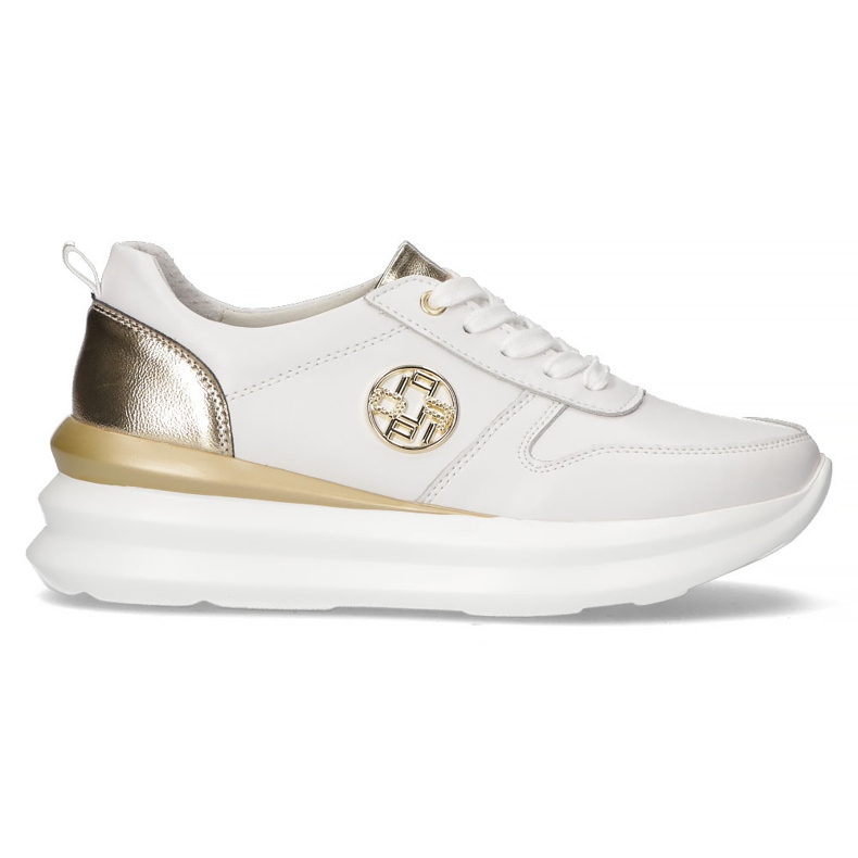 Sneakers in pelle Filippo DP3505 / 22 Wh bianco bianca d'oro