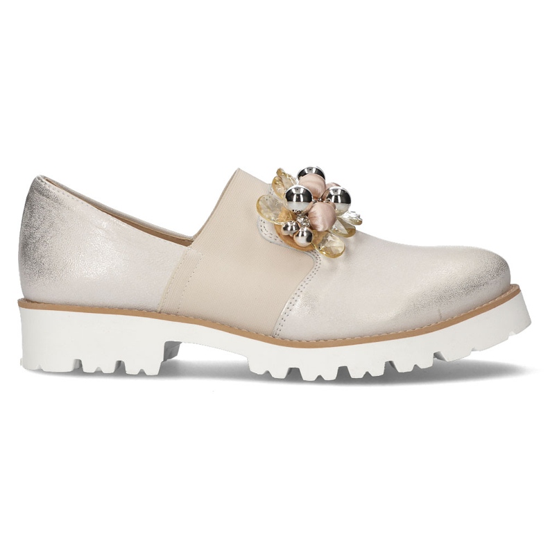 Scarpa in pelle Filippo 166/TR dorata d'oro