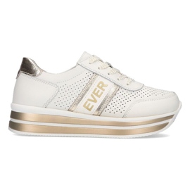 Sneakers in pelle Filippo DP1414 / 22 Wh Go oro bianco d'oro