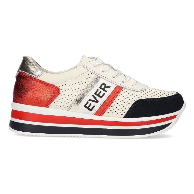 Sneakers in pelle Filippo DP1414 / 22 Wh bianche bianca rosso blu navy
