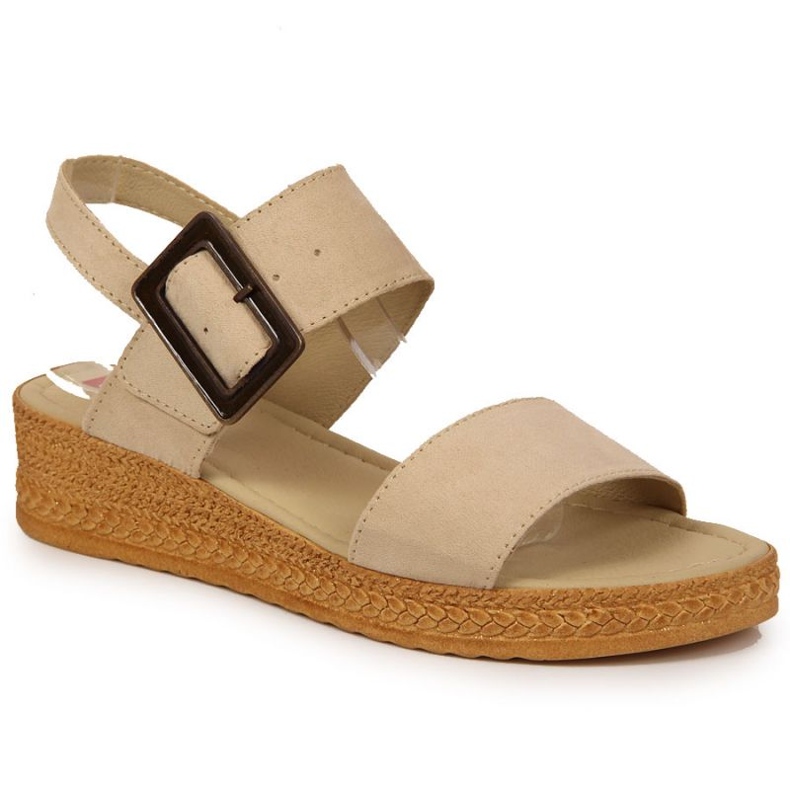 Sandali con zeppa Big Star W JJ276032 beige