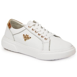 Scarpa in pelle con plateau Vinceza W JAN119B bianca bianco