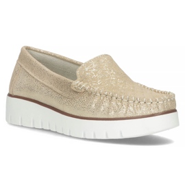 Mocassini in pelle Filippo DP3534/22 Go golden d'oro