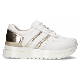 Sneakers in pelle Filippo DP3689 / 22 Wh bianche bianco d'oro