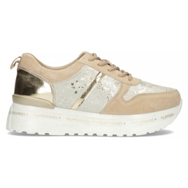Sneakers in pelle Filippo DP3691/22 Be Go beige d'oro