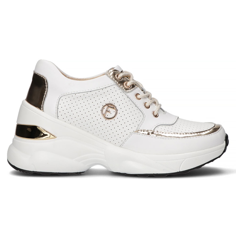Sneakers in pelle Filippo DP3655 / 22 Wh bianche bianca d'oro