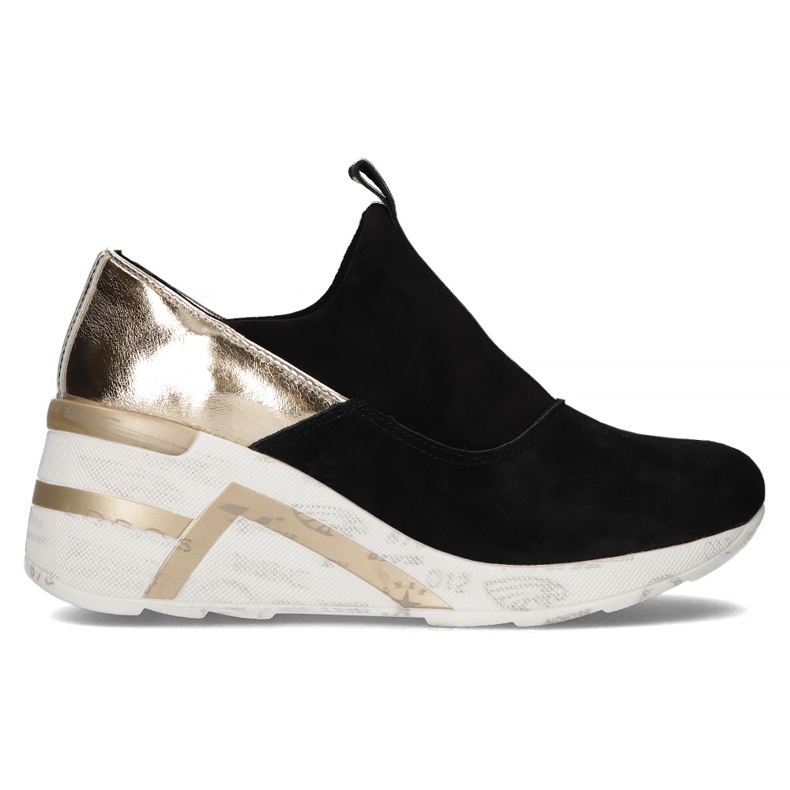 Sneakers in pelle Filippo DP3652/22 Bk nere nero d'oro