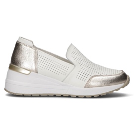 Scarpe in pelle Filippo DP3537 / 22 Wh bianco argento