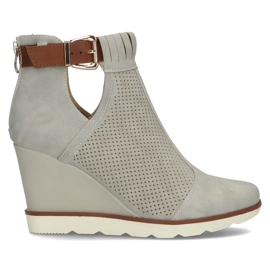 Stivali grigi sulla zeppa Filippo DBT207 / 22 Gr grigio
