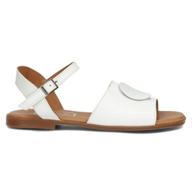 Sandali in pelle Filippo DS3900 / 22 Wh bianco