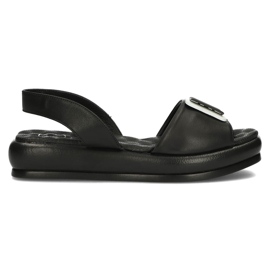 Sandali in pelle Filippo DS3902/22 Bk nero