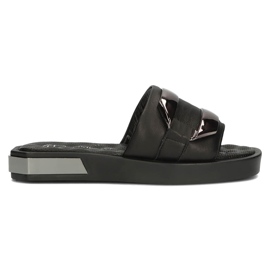 Ciabatte in pelle Filippo DK3903/22 Bk nere nero