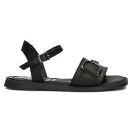 Sandali in pelle Filippo DS3901/22 Bk nero