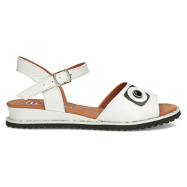 Sandali in pelle Filippo DS3913 / 22 Wh bianco