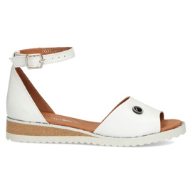 Sandali in pelle Filippo DS3914 / 22 Wh bianco
