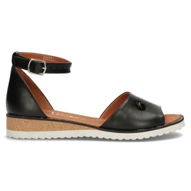 Sandali in pelle Filippo DS3914/22 Bk nero