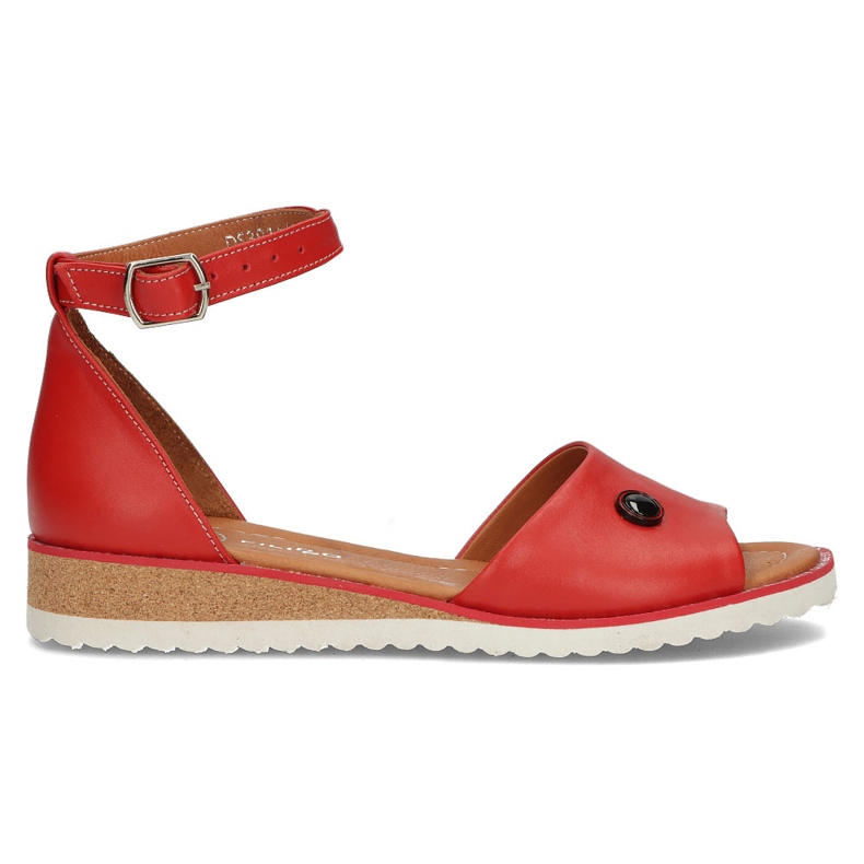 Sandali rossi Filippo DS3914/22 Rd in pelle rosso