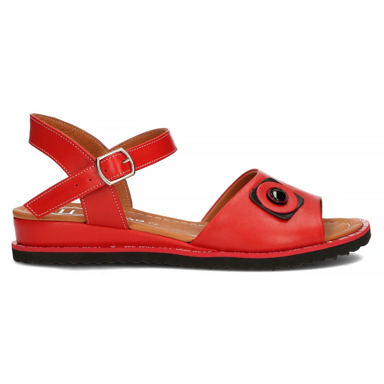 Sandali rossi Filippo DS3913/22 Rd in pelle rosso