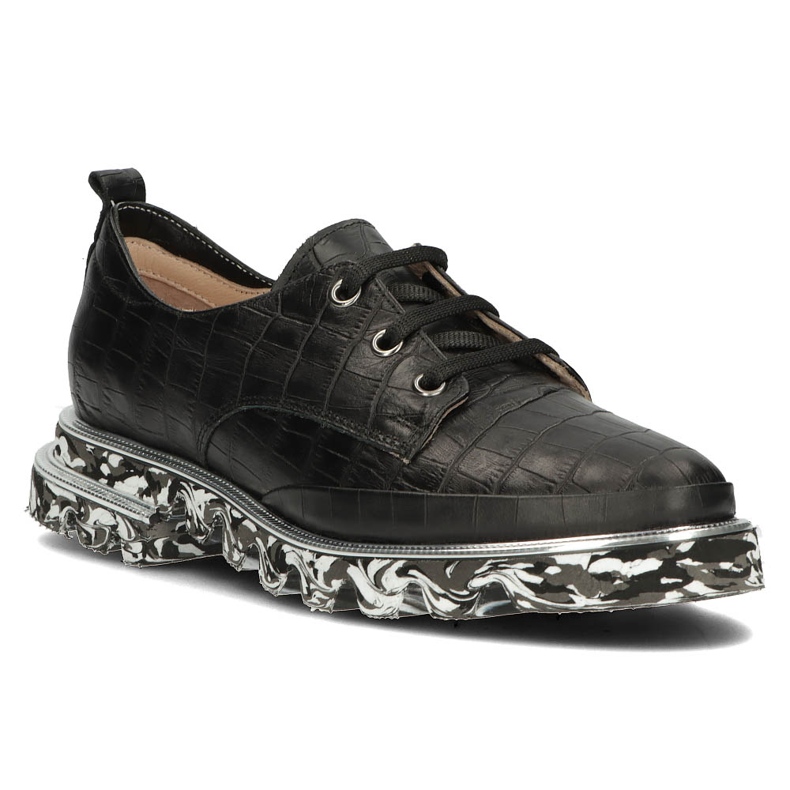 Scarpe in pelle Filippo DP3918 / 2022 Bk nero