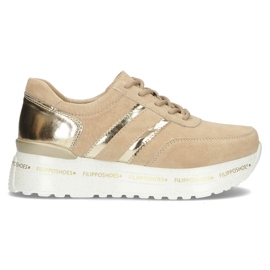 Sneakers in pelle Filippo DP3689/22 Be beige d'oro