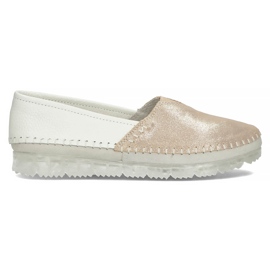 Scarpe in pelle Filippo DP2147 / 22 Wh Go bianche bianca d'oro