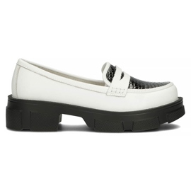 Scarpe in pelle Filippo DP3695 / 22 Wh Bk bianco nero