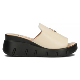 Ciabatte in pelle Filippo DK3596 / 22 Be beige