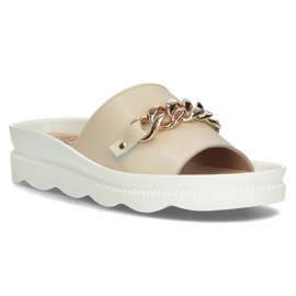 Ciabatte in pelle Filippo DK3597 / 22 Be beige