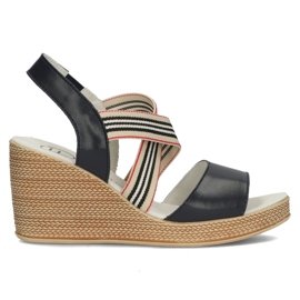 Sandali in pelle Filippo DS3520/22 Nv blu navy