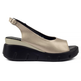 Sandali in pelle Filippo DS3595/22 Go golden d'oro